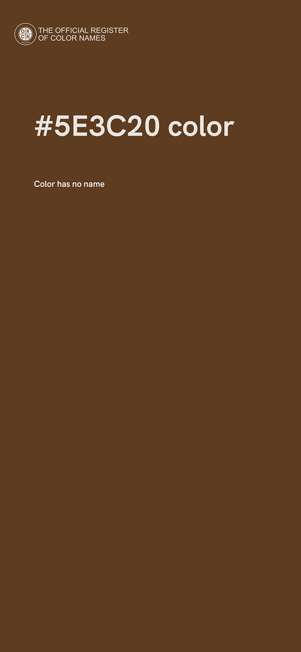 #5E3C20 color image
