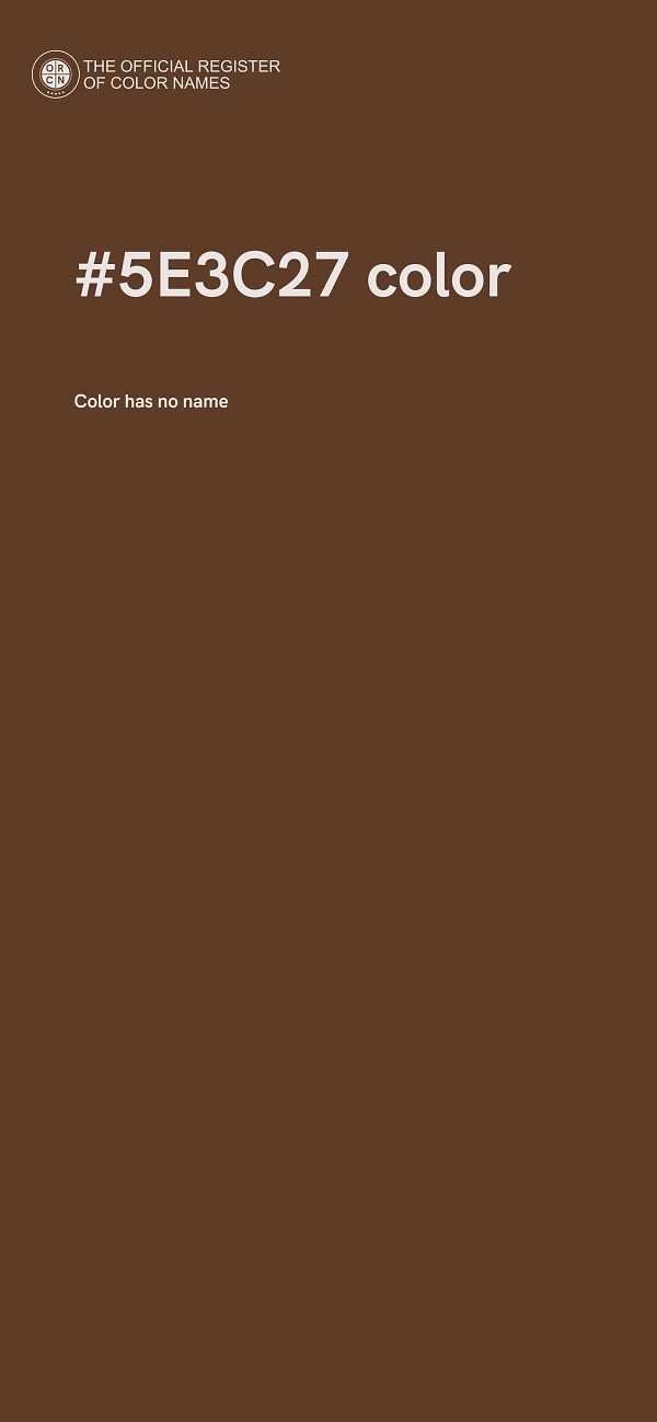 #5E3C27 color image