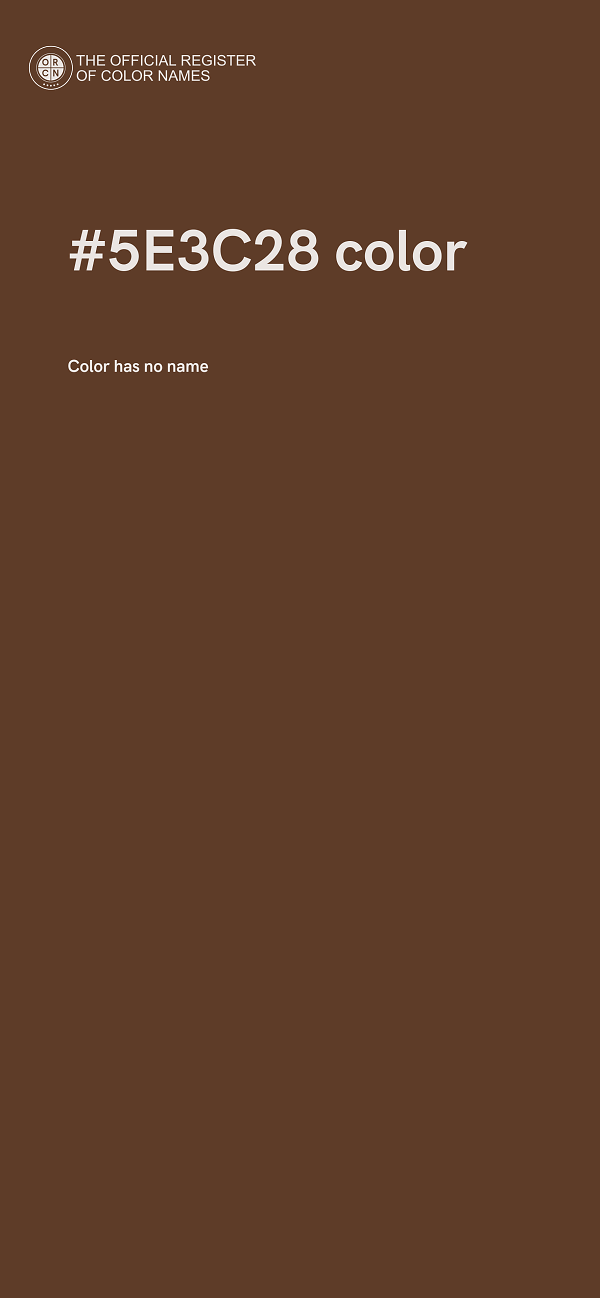 #5E3C28 color image
