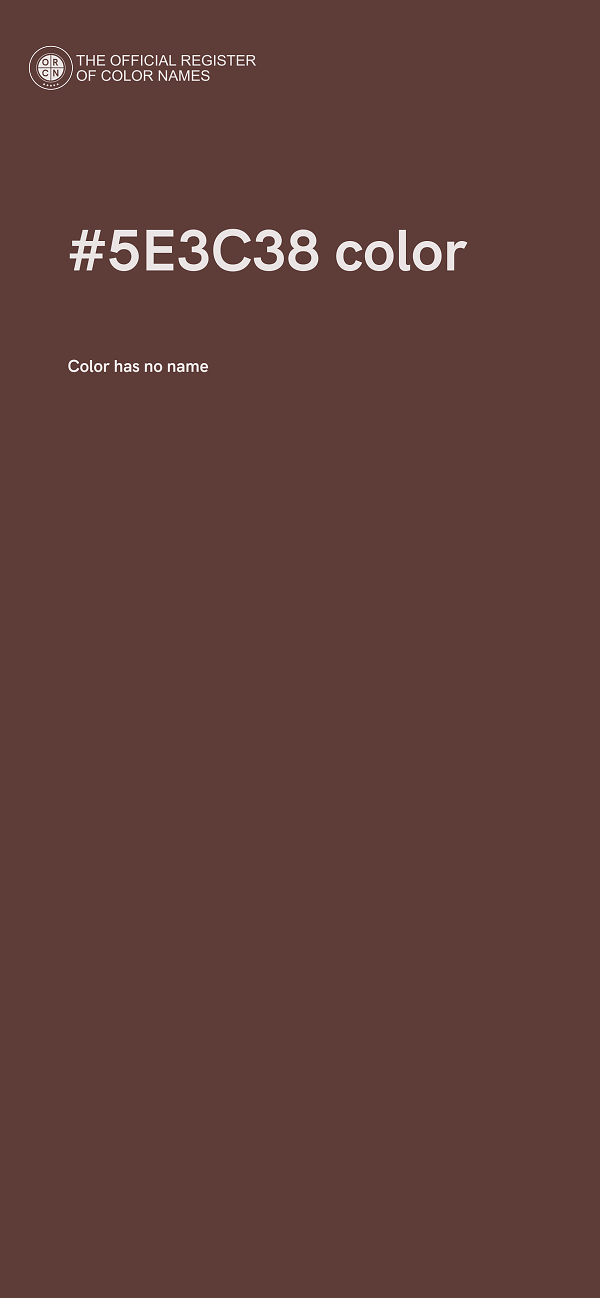 #5E3C38 color image