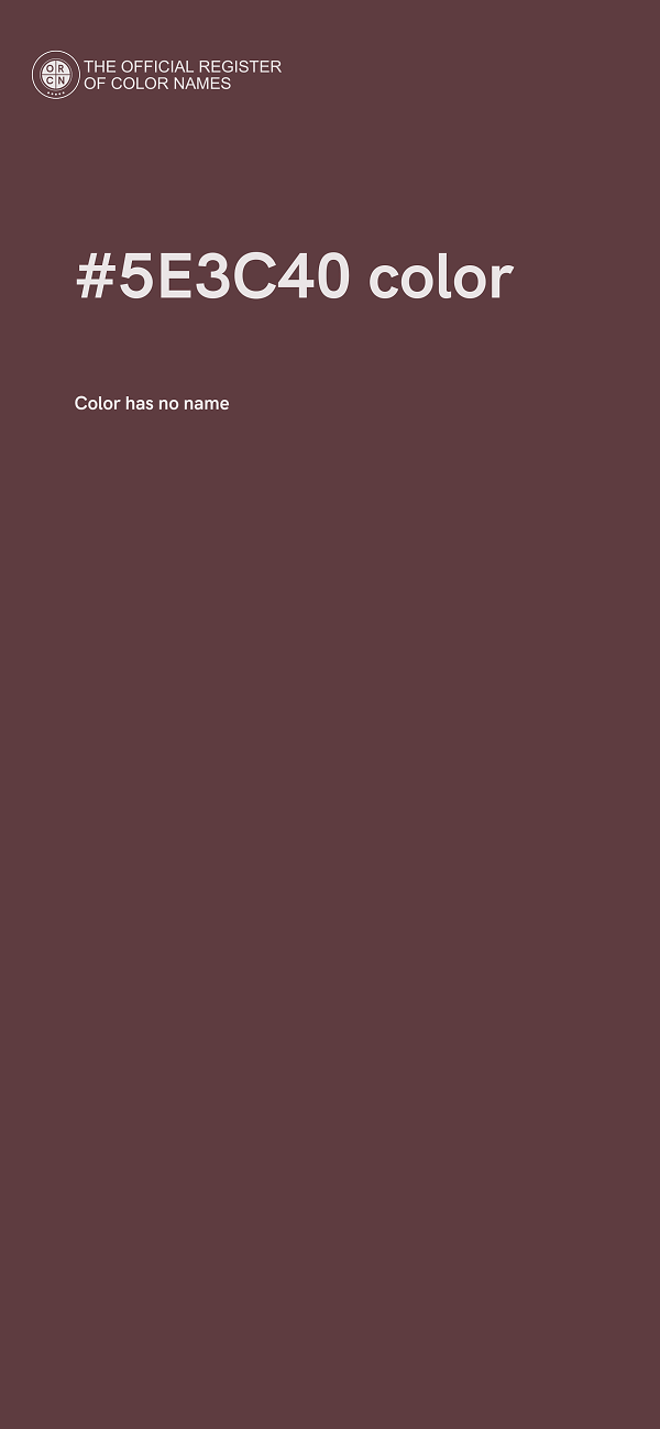 #5E3C40 color image