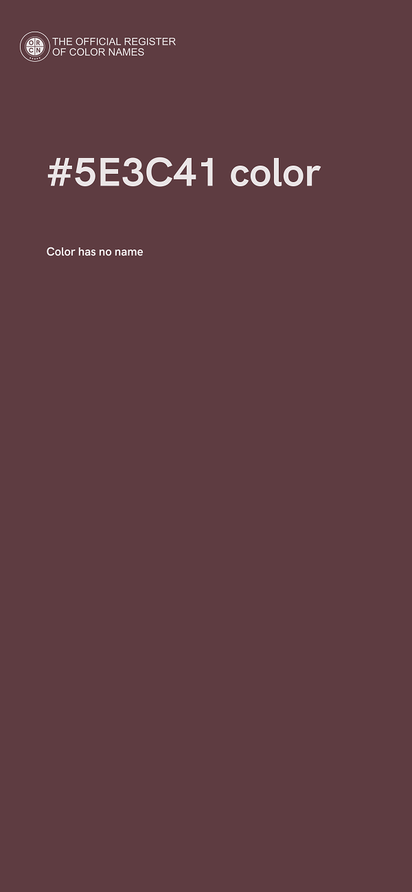 #5E3C41 color image