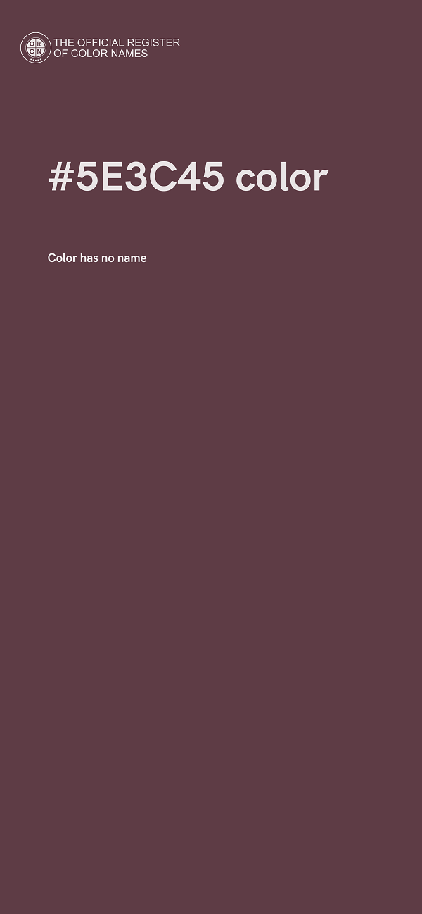 #5E3C45 color image