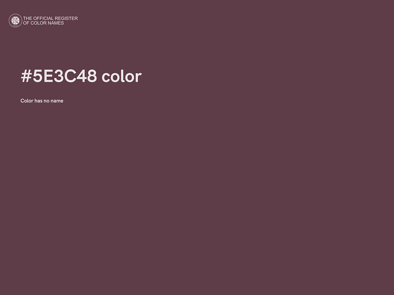 #5E3C48 color image