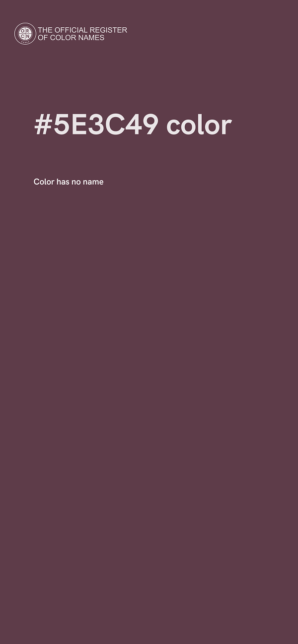 #5E3C49 color image
