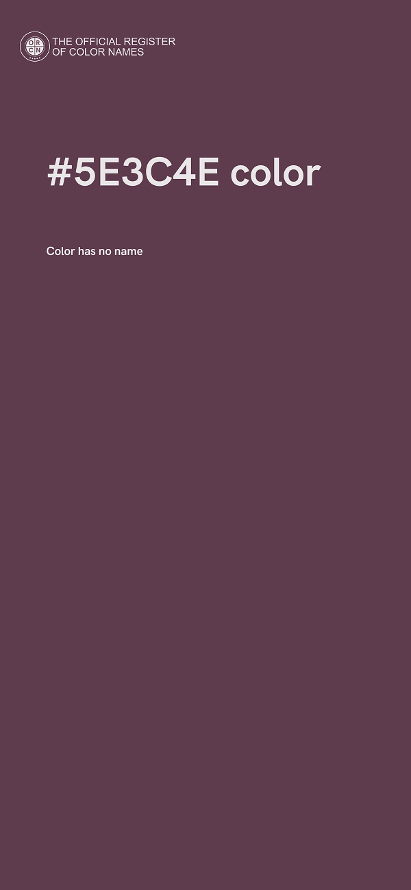 #5E3C4E color image