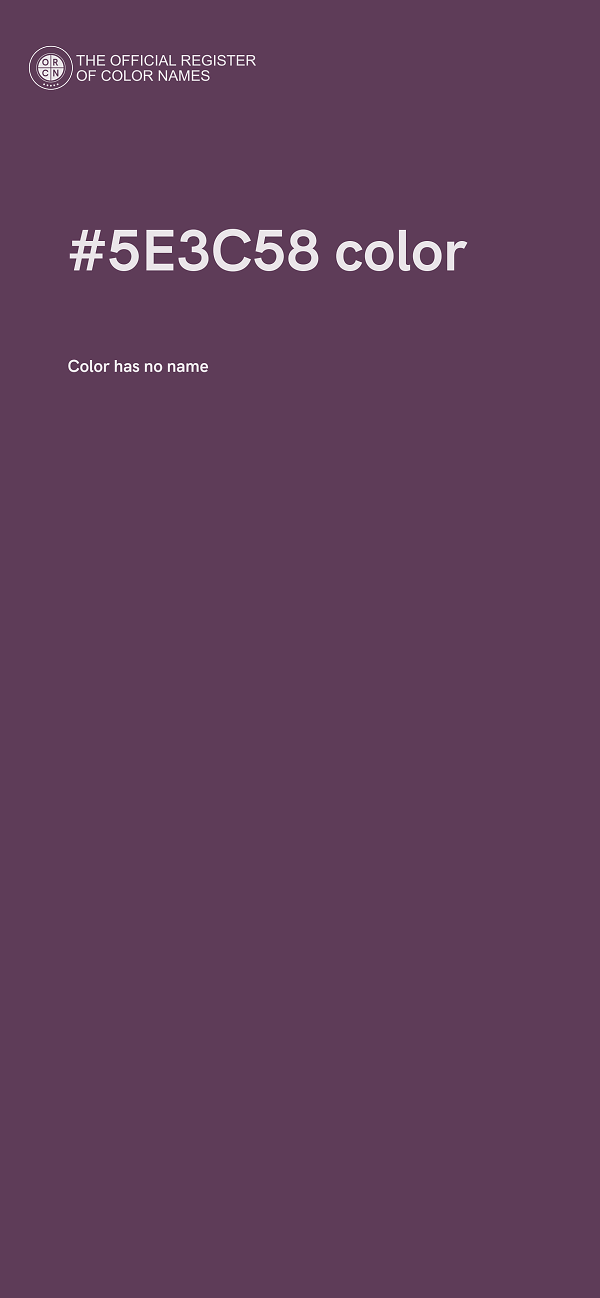 #5E3C58 color image