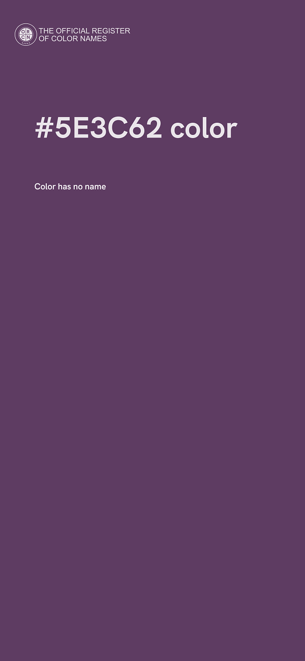 #5E3C62 color image