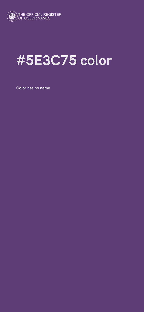 #5E3C75 color image