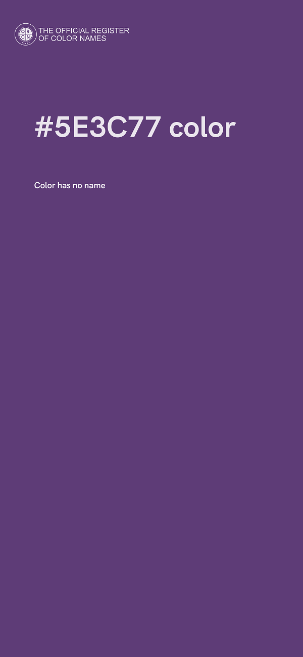 #5E3C77 color image