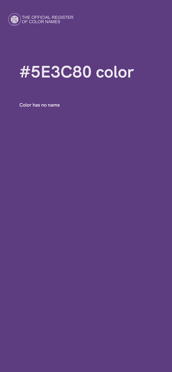 #5E3C80 color image
