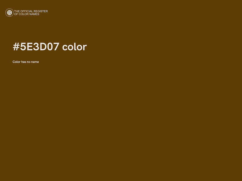 #5E3D07 color image