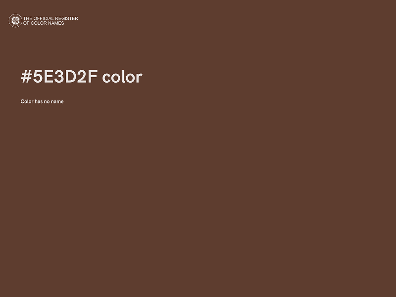 #5E3D2F color image