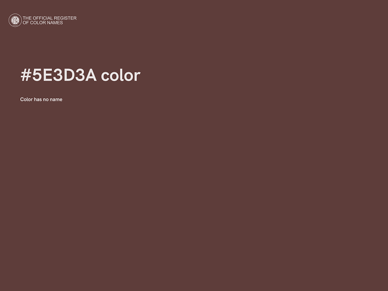 #5E3D3A color image