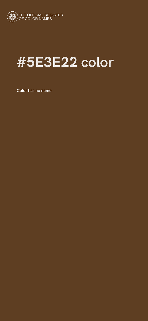 #5E3E22 color image
