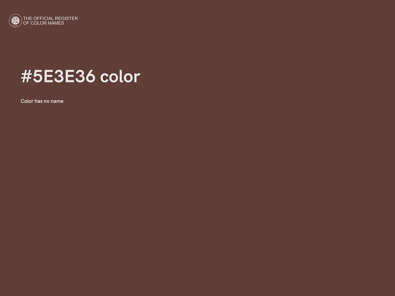 #5E3E36 color image