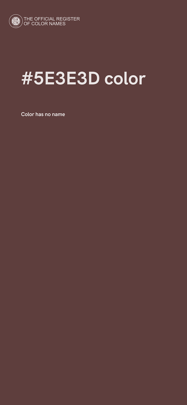#5E3E3D color image