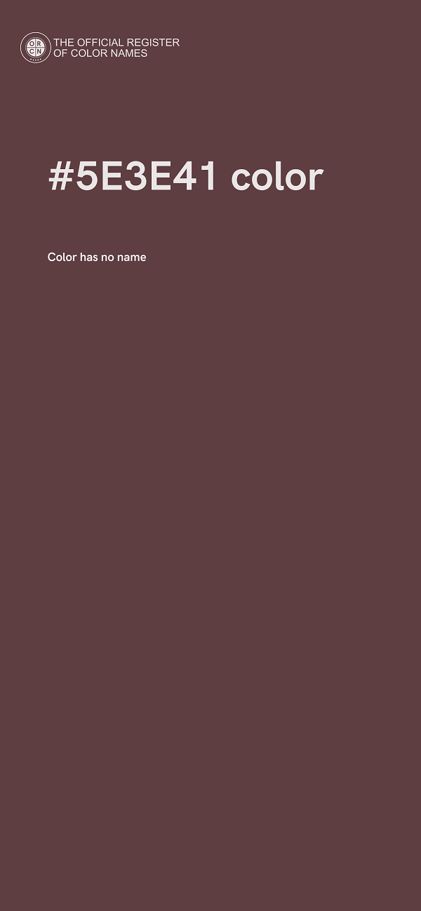 #5E3E41 color image