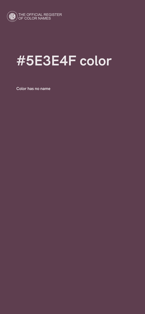 #5E3E4F color image