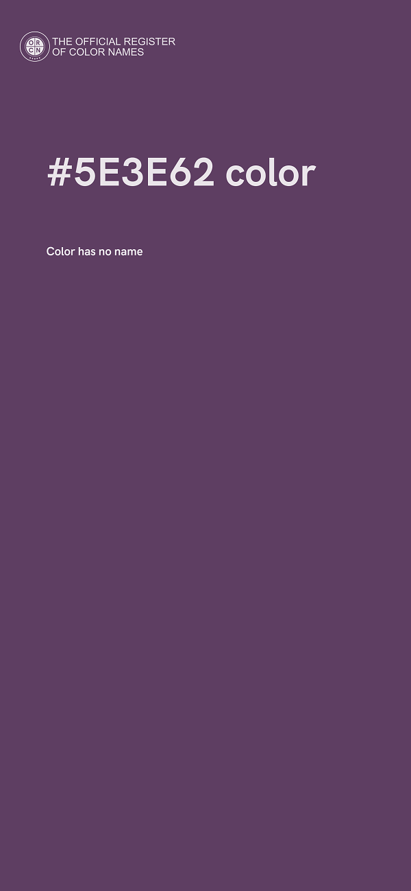 #5E3E62 color image