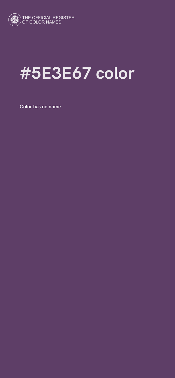 #5E3E67 color image