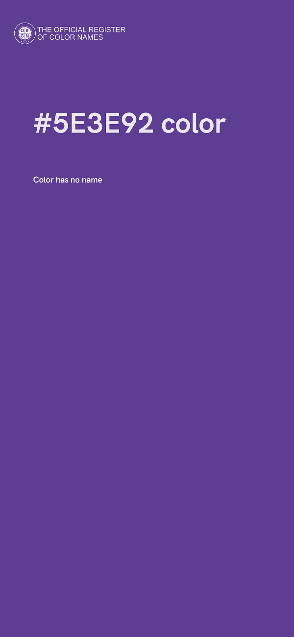 #5E3E92 color image