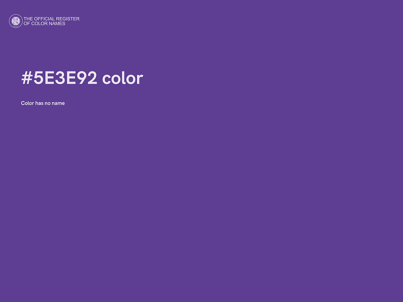 #5E3E92 color image