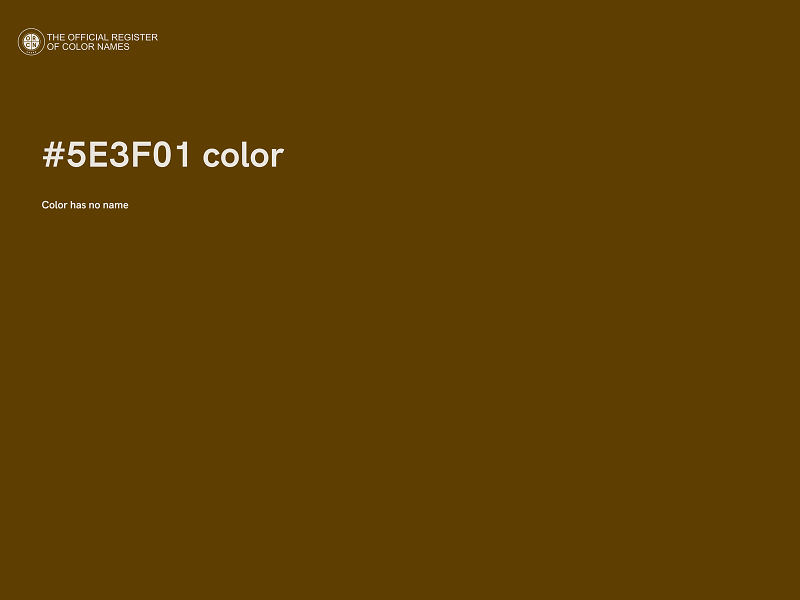 #5E3F01 color image
