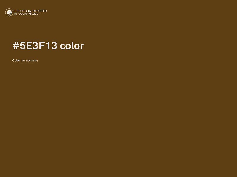 #5E3F13 color image