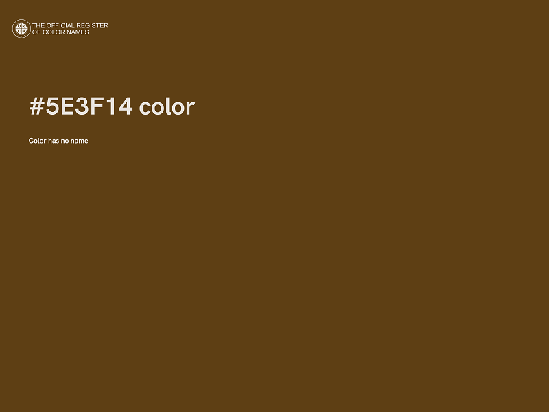 #5E3F14 color image