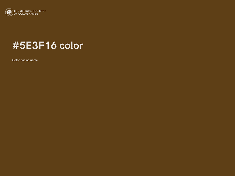 #5E3F16 color image