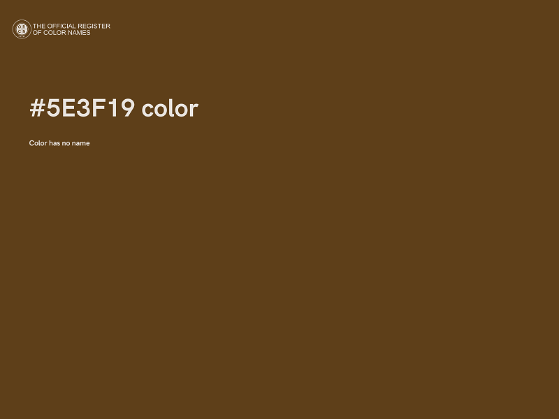 #5E3F19 color image