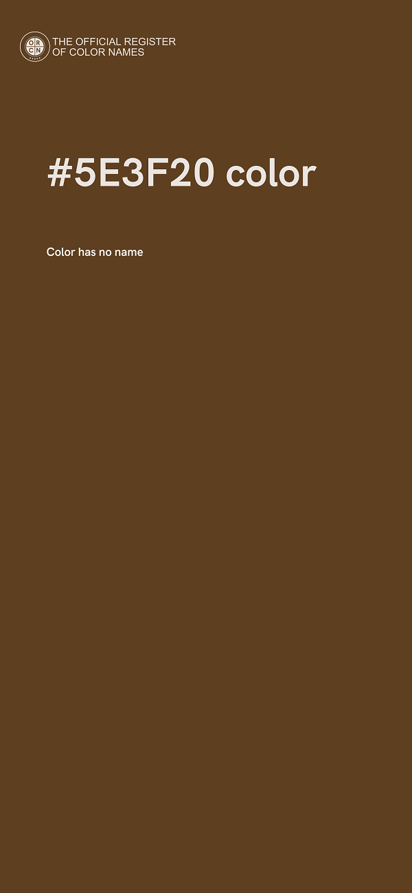 #5E3F20 color image