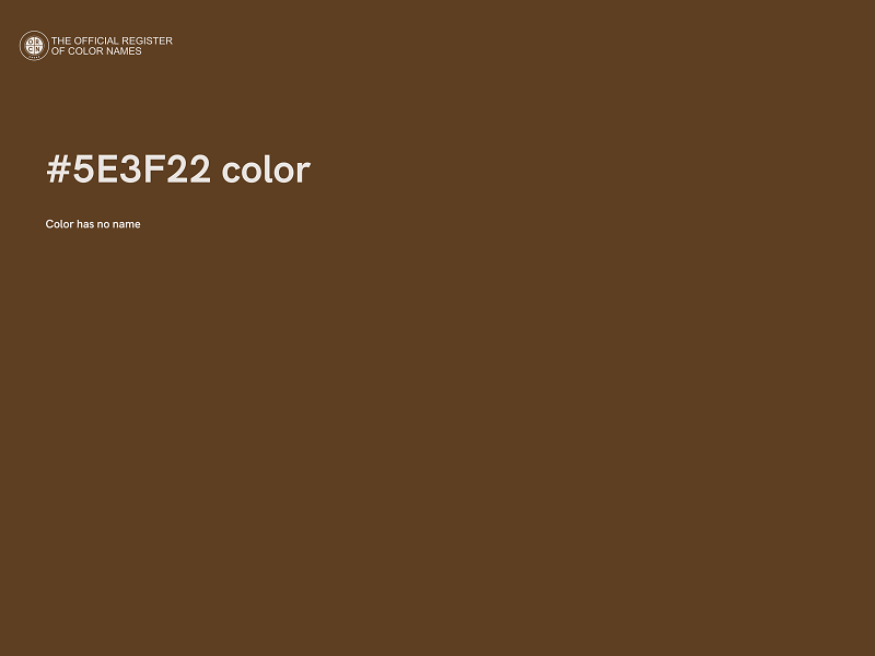 #5E3F22 color image