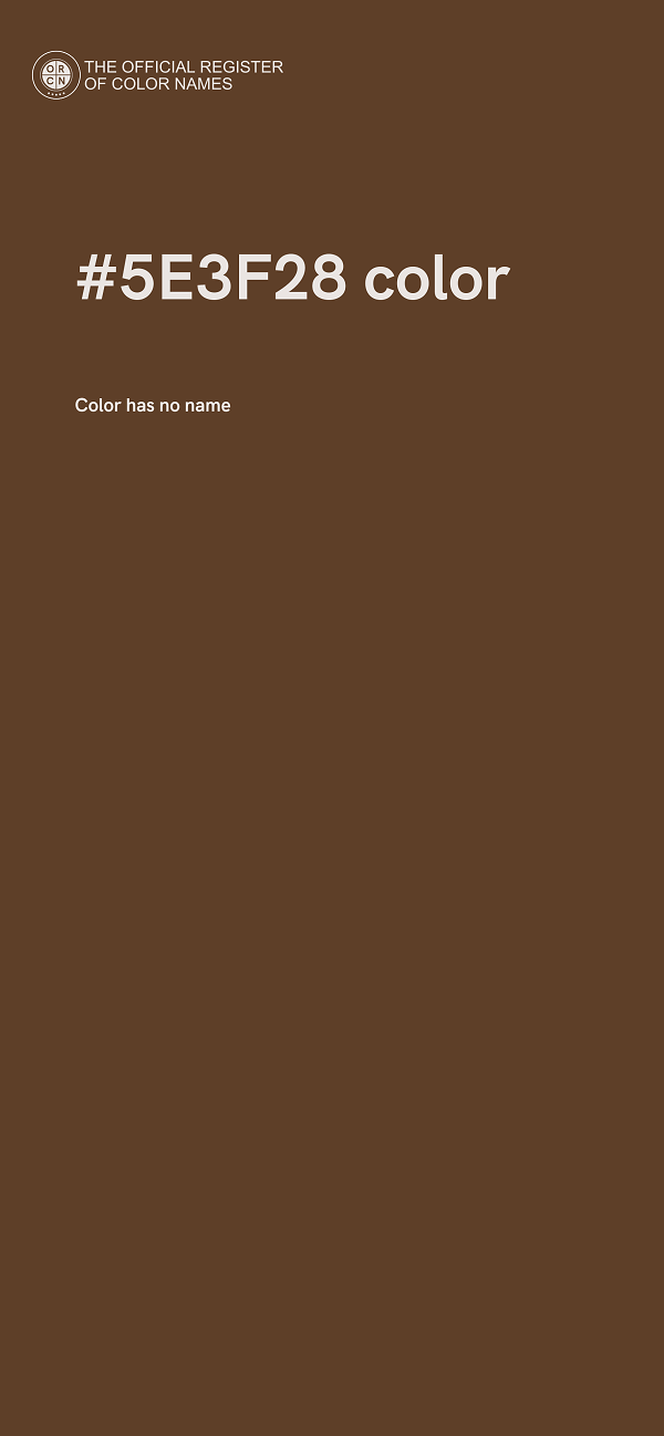 #5E3F28 color image