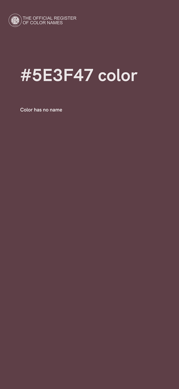 #5E3F47 color image