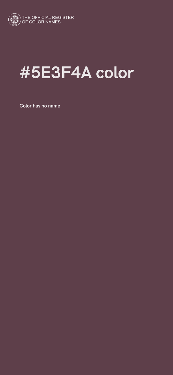 #5E3F4A color image
