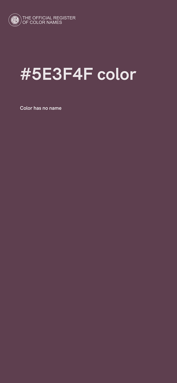 #5E3F4F color image