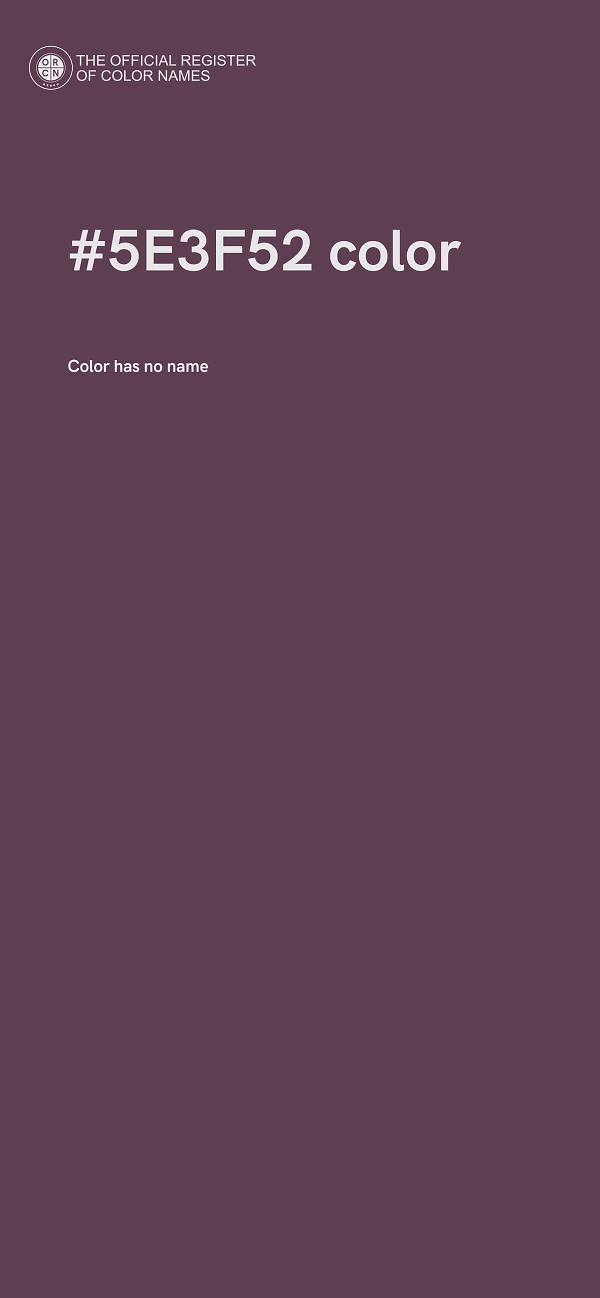 #5E3F52 color image