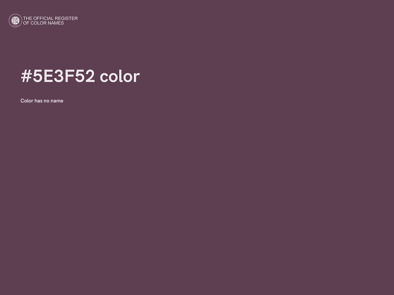 #5E3F52 color image