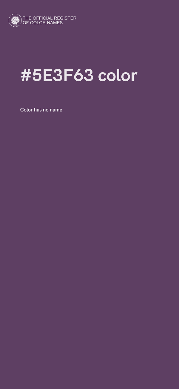 #5E3F63 color image