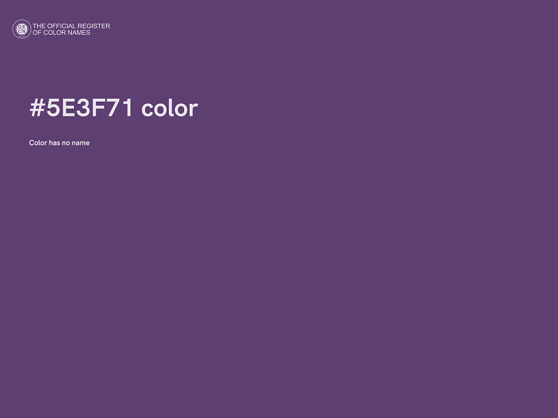 #5E3F71 color image