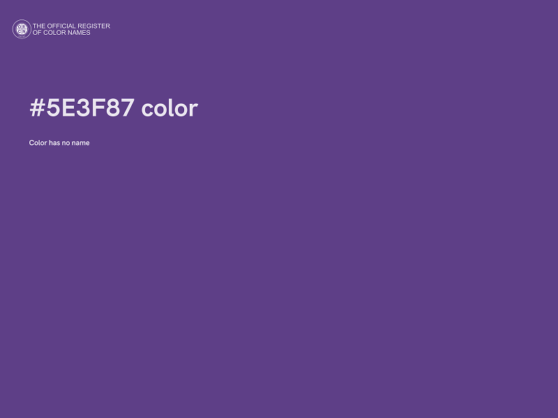 #5E3F87 color image