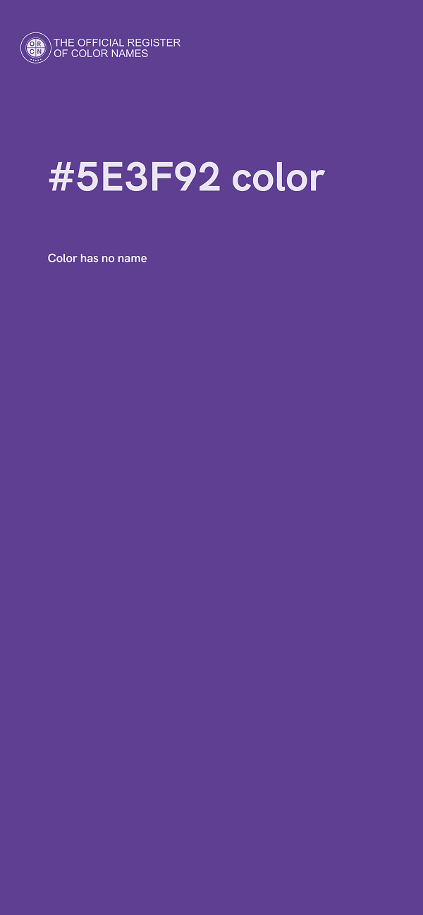 #5E3F92 color image