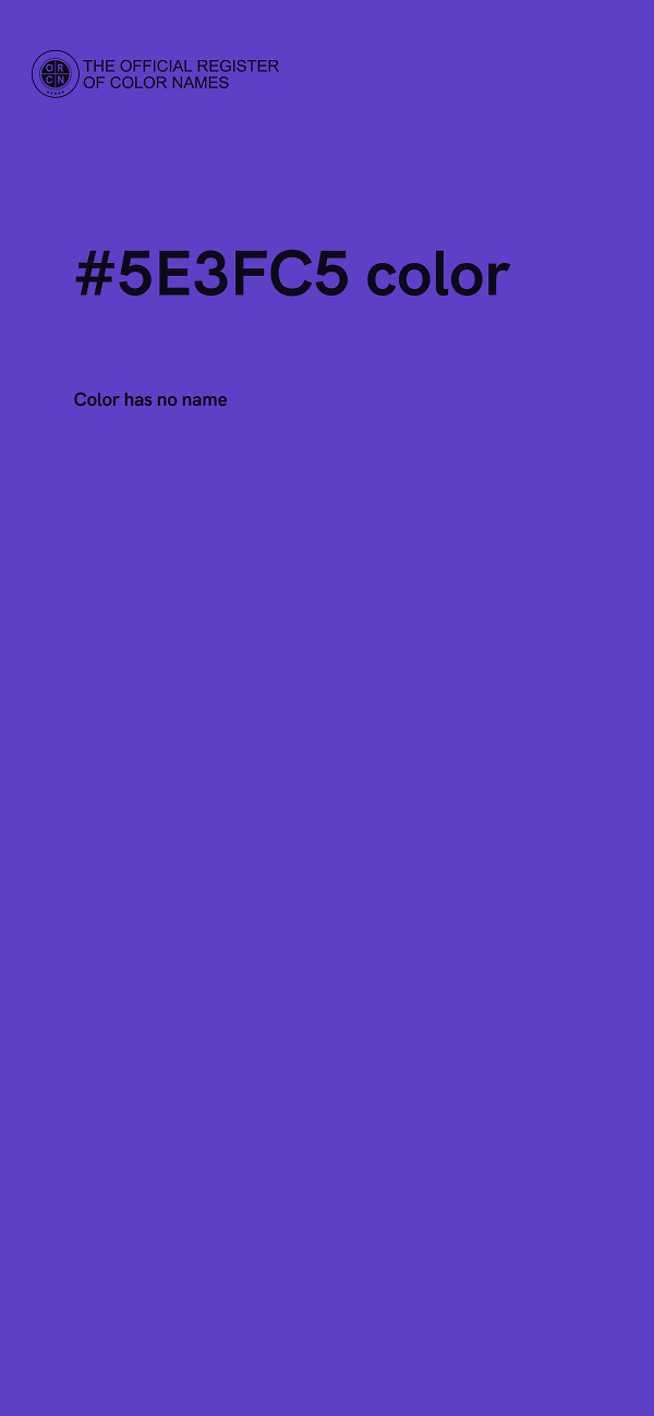 #5E3FC5 color image