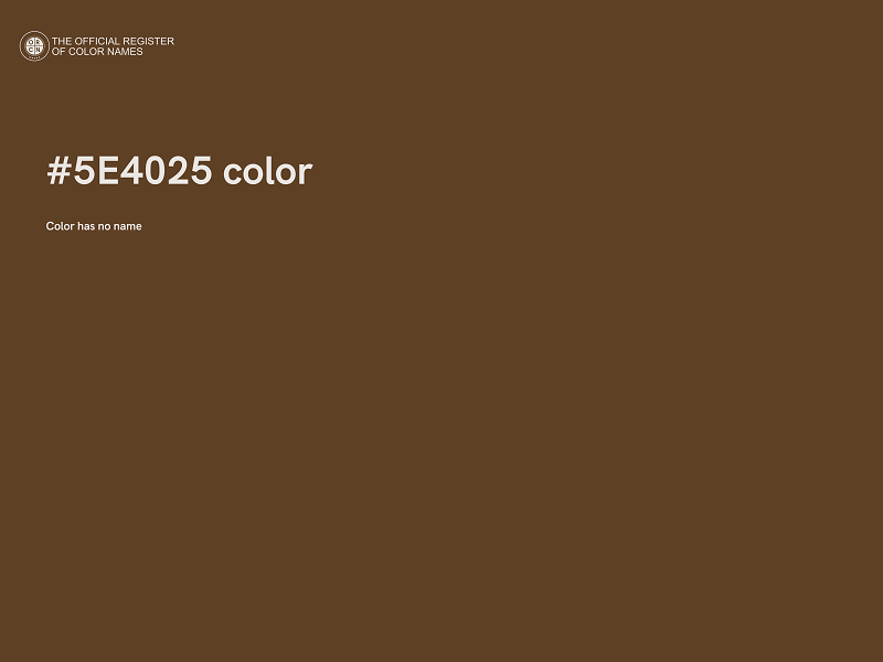 #5E4025 color image