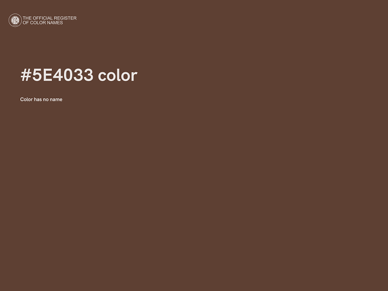 #5E4033 color image