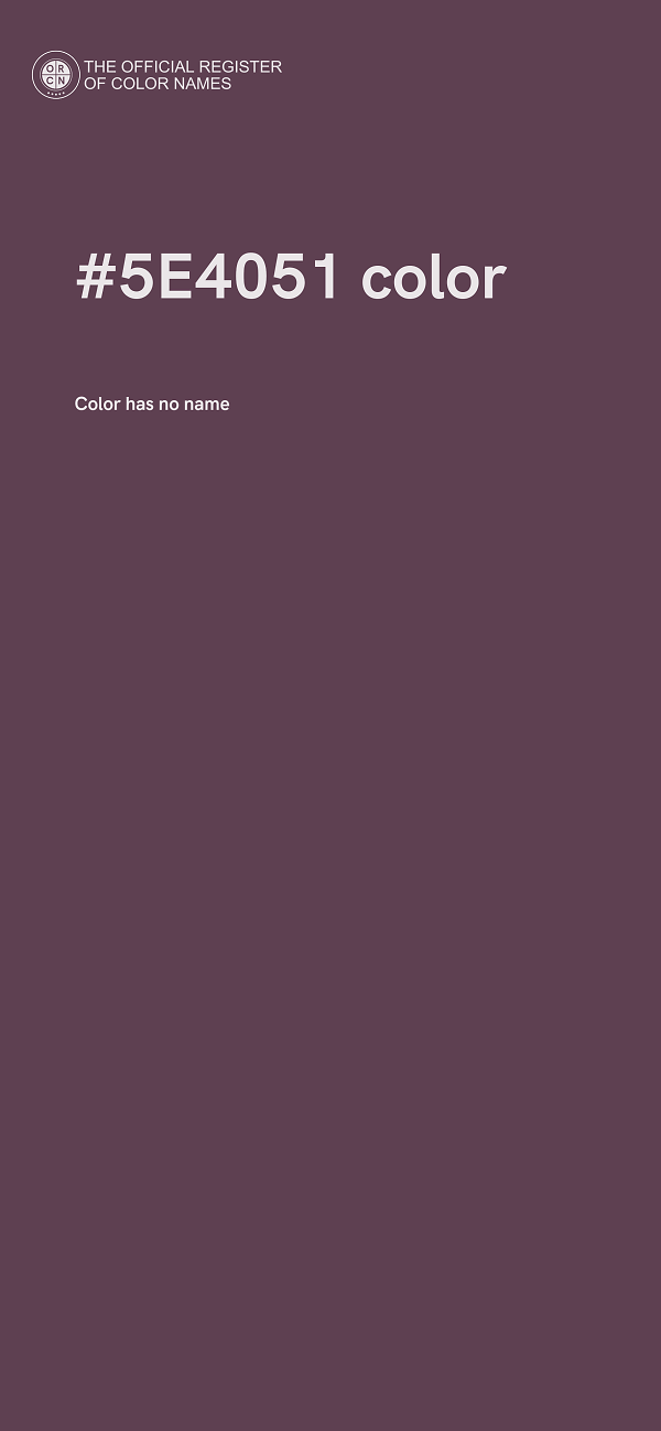 #5E4051 color image