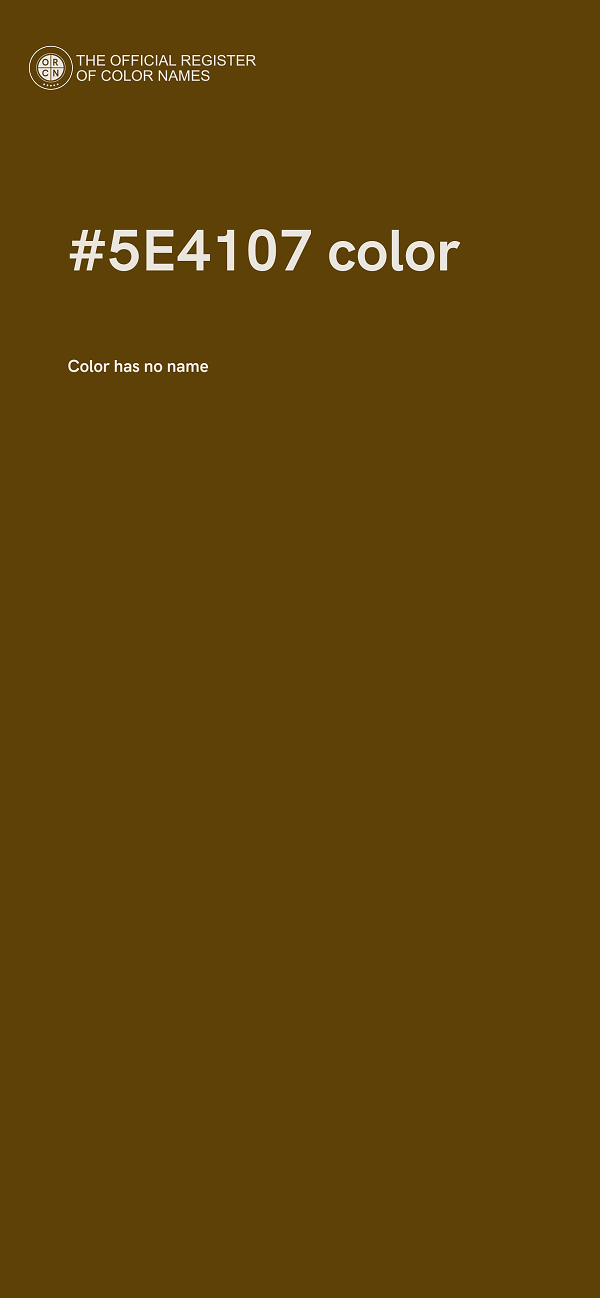 #5E4107 color image