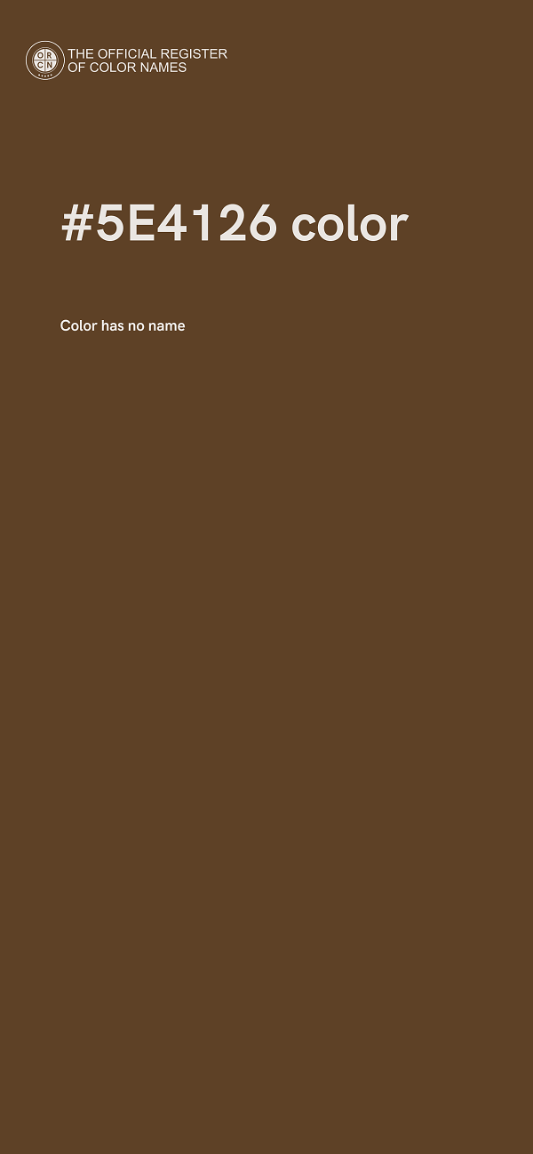 #5E4126 color image